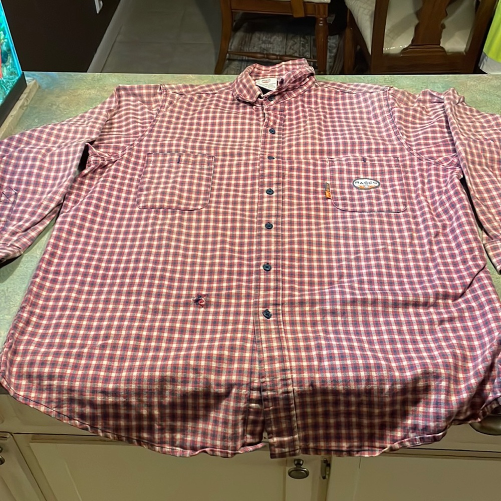 Button down CAT2 fire resistance FR rasco long sleeve shirt